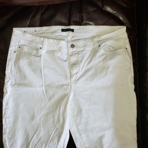 Ann Taylor 18 Tall Opaque White jeans